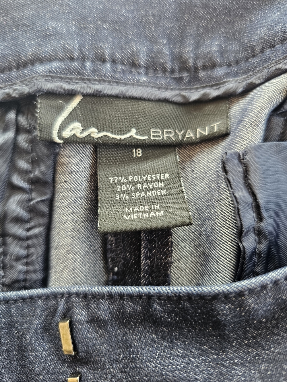 Lane Bryant Dark Navy Stretch Pants Size 18 - Picture 3 of 6